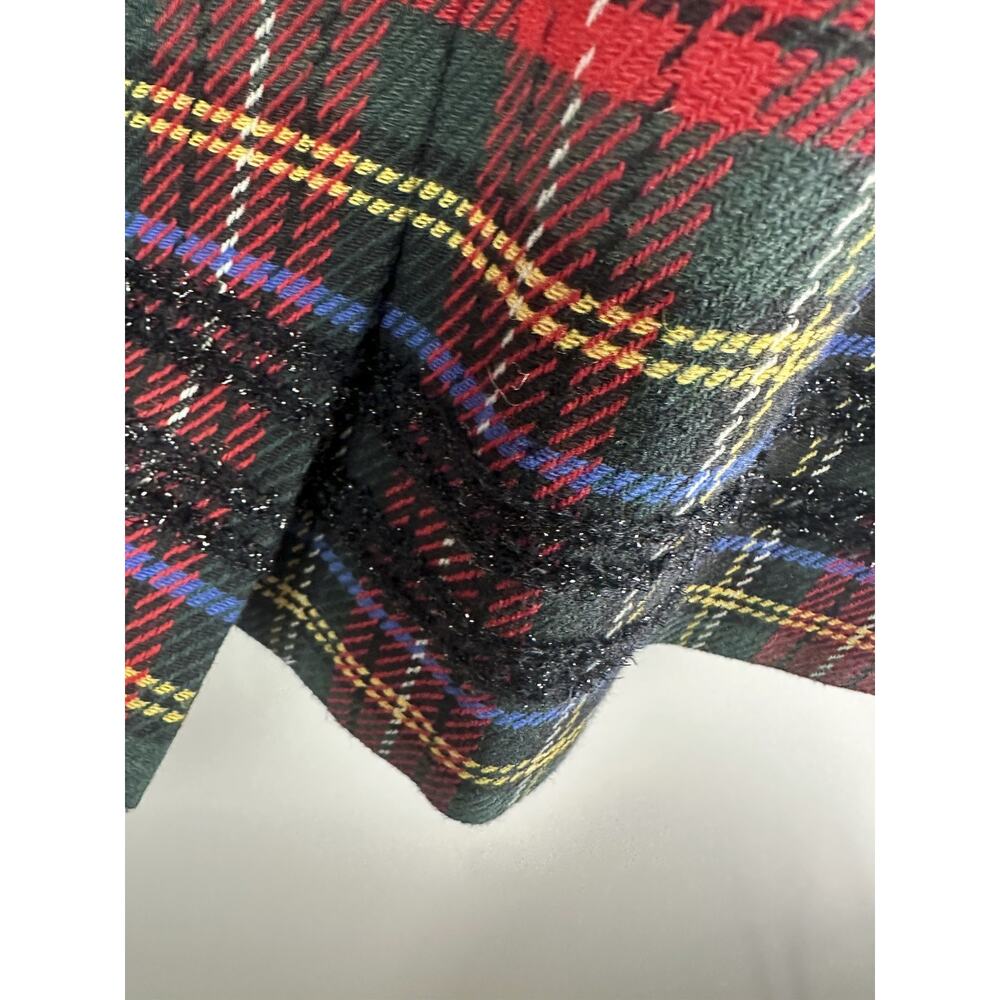 J.Crew Holiday Tartan Sheath Shift Dress Sleeveless Tweed Lace Red Plaid Size 8 - Picture 11 of 16